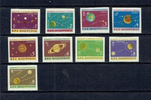 ALBANIA - 1964 SOLAR SYSTEM IMPERFORATE - SCOTT 777 TO 785 - MNH