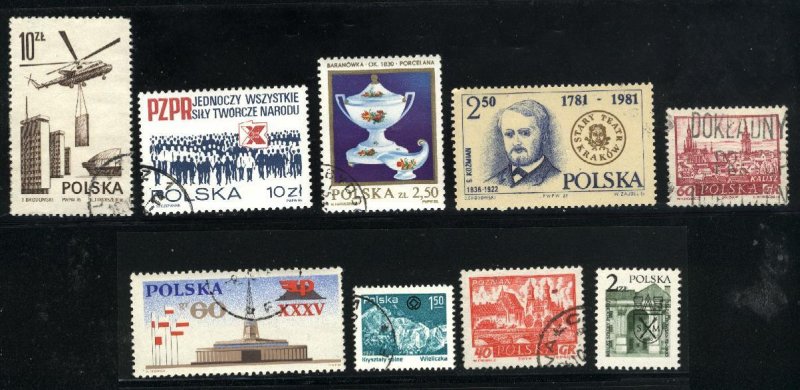 Poland 950,952,2347,2396,2489,2504,2735.C54 + 1 used  PD