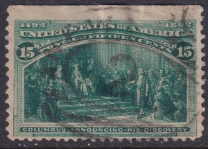 #238 Used, F-VF, SE (CV $72.5 - ID46982) - Joseph Luft