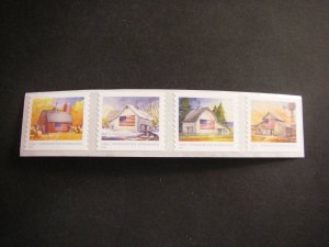 Scott 5684-87 or 5687a, Presorted Standard Barns, Coil strip of 4,  MNH Beauties