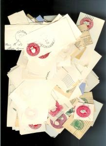 UNITED STATES Postal Stationery Cut Corner accumulation All Used