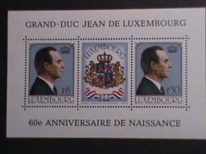 LUXEMBOURG 1981-SC# 650 GRAND JUKE-JEAN -60TH BIRTHDAY-MNH-S/S VERY FINE