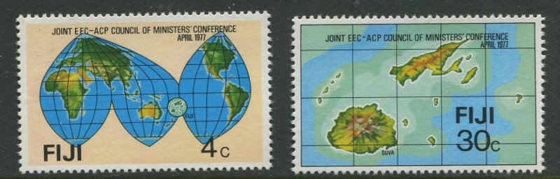 STAMP STATION PERTH Fiji #374-375 General Issue 1977 - MNH CV$0.85