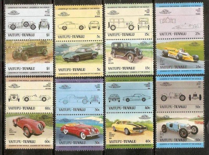 Tuvalu - Vaitupu 1985 Motor Cars Automobiles Transport 16V MNH # 3520