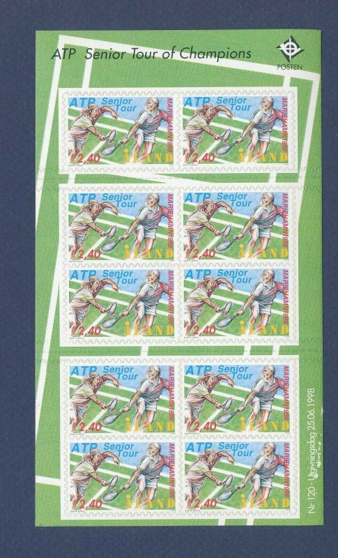 FINLAND - ALAND - Scott 147a - FVF MNH S/S Booklet - Tennis - 1998 - two scans