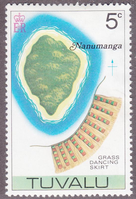 Tuvalu 26 Map of Nanumanga 1976