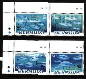 Bermuda-Sc#884-7- id9-unused NH set-WWF-Marine Life-Fish-2004-