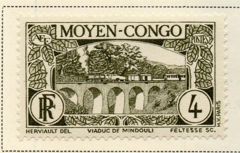 Middle Congo 1933 Early Issue Fine Mint Hinged 4c. 324742