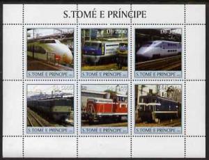 St Thomas & Prince Islands 2003 Railway Locomotives #...