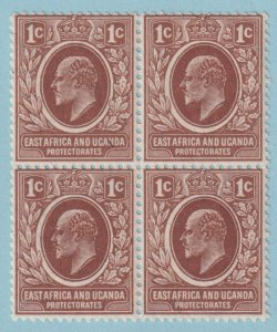 EAST AFRICA & UGANDA PROTECTORATES 31  MINT HINGED OG * BLOCK OF FOUR - X659