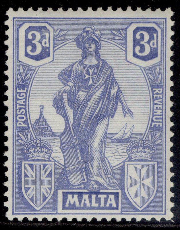 MALTA GV SG130, 3d cobalt, LH MINT. Cat £10.