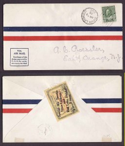 Canada-cover #CL25- #14070-2c Admiral on Patricia Airways Exploration overprinte
