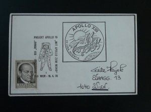 space Apollo XIII to the Moon commemorative cover Austria 1970