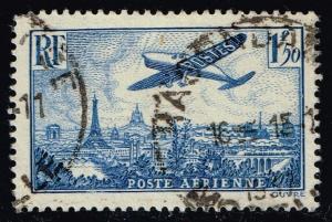 France #C9 Plane over Paris; Used (5.50)