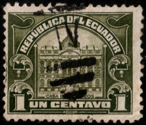 ✔️ ECUADOR 1920/1924 - POSTAL TAX  NUMERAL CANCEL IV - SC. RA10 (o) [041]