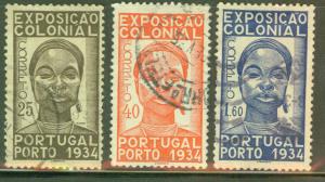 Portugal Scott 558-60 Used 1934 Colonial Expo Set CV$12