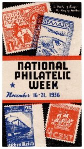 (I.B) US Cinderella : National Philatelic Week (1936)
