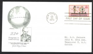 USA Sc# C86 (Artmaster) FDC single (a) (New York, NY) 1973 7.10 11c Electronics