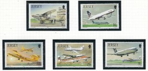 Jersey 418-22 MNH Jersey Airport Anniv (fe6643)