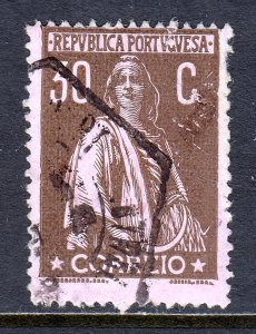 Portugal - Scott #220 - Used - P15 X 14, chalky paper - Faults UR - SCV $9.50