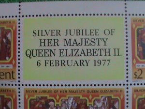 ​ST. VINCENT-1977 SC#494- SILVER JUBILEE OF QUEEN ELIZABETH II- MNH SHEET-VF