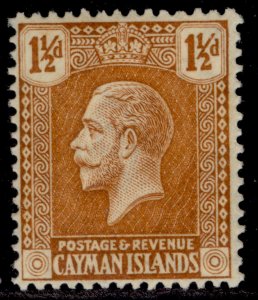 CAYMAN ISLANDS GV SG72, 1½d orange-brown, M MINT.