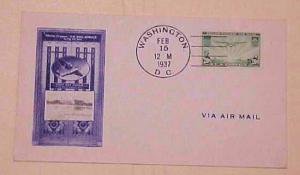 US FDC  20cents TRANSPACIFIC  #C21-7E  UNADDRESSED 100R CACHET