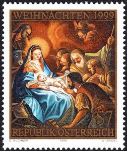 Austria 1999 MNH Stamps Scott 1803 Christmas Art Painting