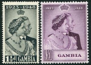 GAMBIA-1948 Royal Silver Wedding Set Sg 164-165 UNMOUNTED MINT V20211