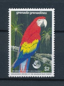 [103709] Grenada Grenadines 1992 Bird vogel parrot Scarlet Macaw From set MNH