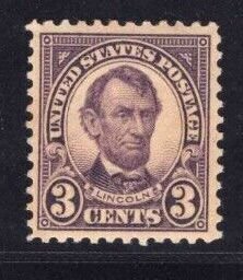 US STAMPS #555 3c MINT OG H LOT #78839-5