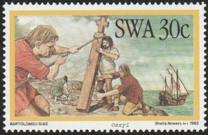 South-West Africa #494 30c Dias Erecting Cross Painting  MINT-XF-OG-NH.