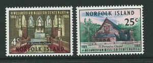 NORFOLK ISLAND SG74/5 1966 MELANESIAN MISSION MNH 