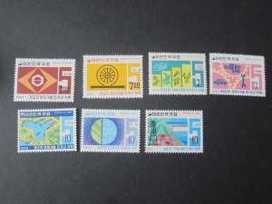 Korea 1967 Sc 569-70,573-78 MNH