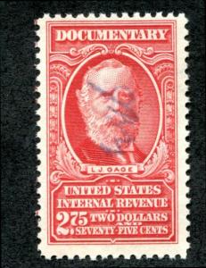 U.S. R672 used, $2.75 series 1954, F-VF without overprint
