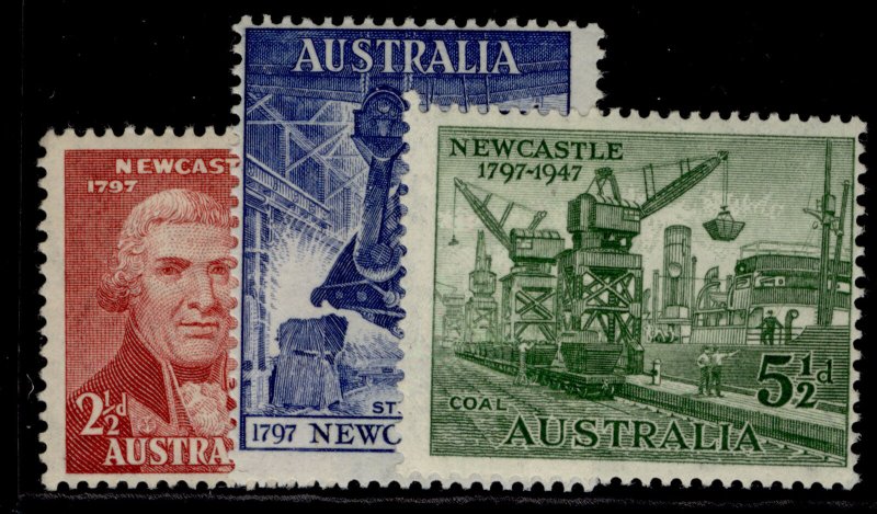 AUSTRALIA GVI SG219-221, complete set, M MINT.