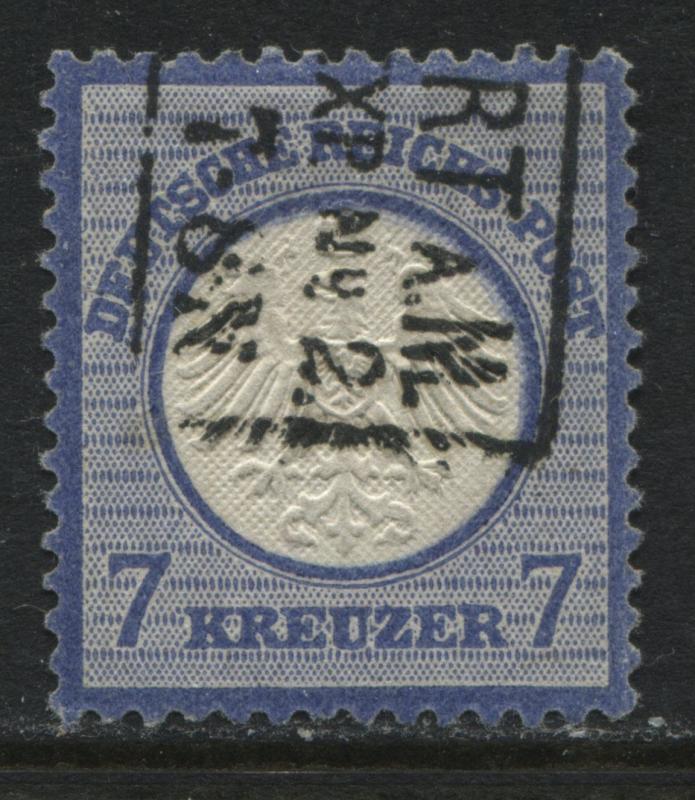 Germany 1872 7 kreuzer ultra used