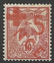 NEW CALEDONIA  French Colonies 1915 Sc B1 Mint NH VF 10c Kagu / Bird