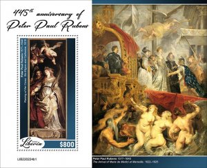 LIBERIA - 2022 - Peter Paul Rubens - Perf Souv Sheet #1 - Mint Never Hinged