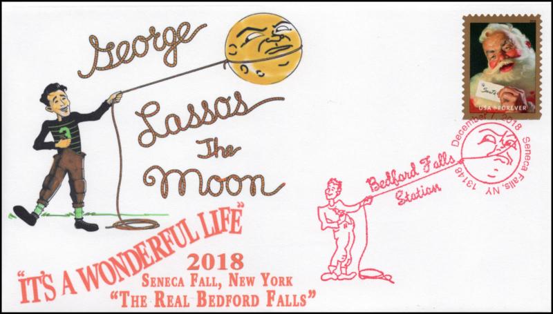 18-347, 2018, Its a Wonderful Life, Pictorial Postmark, Event Cover, Seneca Fall