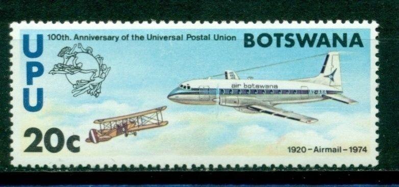 Botswana Scott 113 MNH UPU Centenary Airplane CV$3+