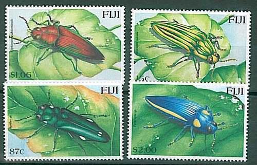 ANIMAL stamps: INSECTS - 2000 FIJI MNH 4 VALUES