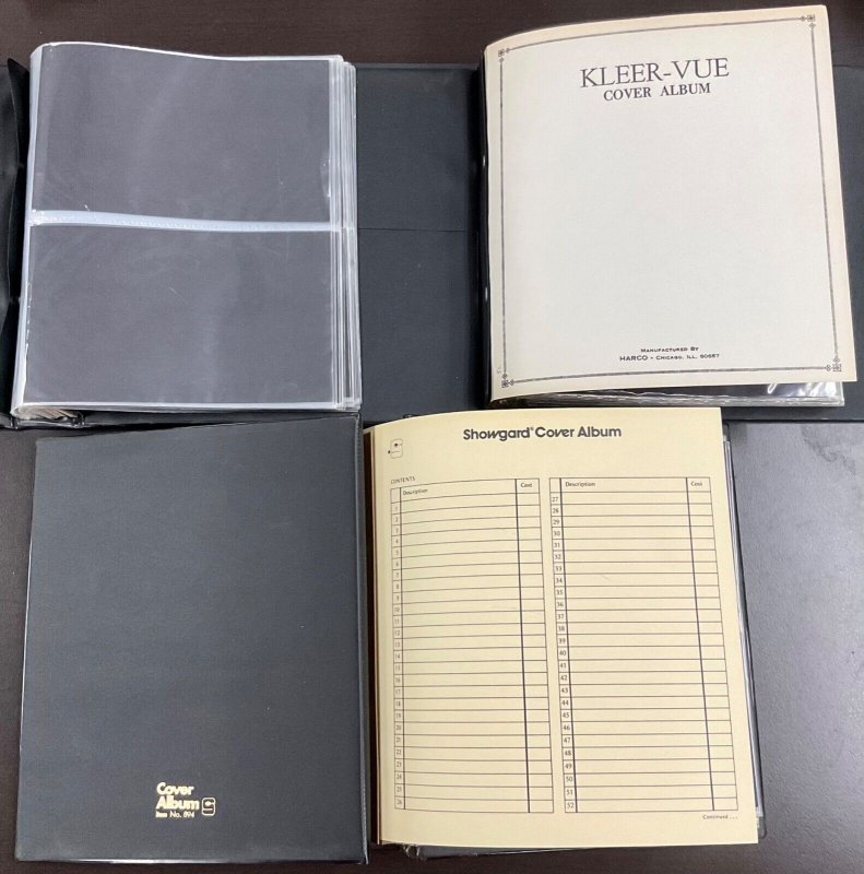 3 First Day Cover Albums  Showgard &  Kleer-Vue & Unknown 