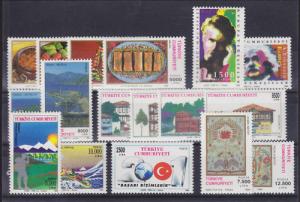 Turkey Sc 2593-2612 MNH. 1994 issues, 7 cplt sets VF