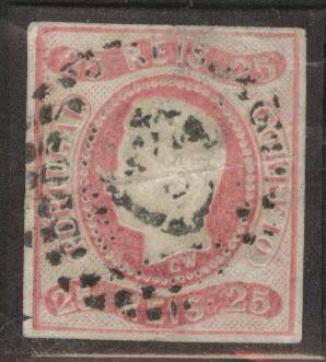 Portugal Scott 20 Imperforate 25 Reis CV $8 1867