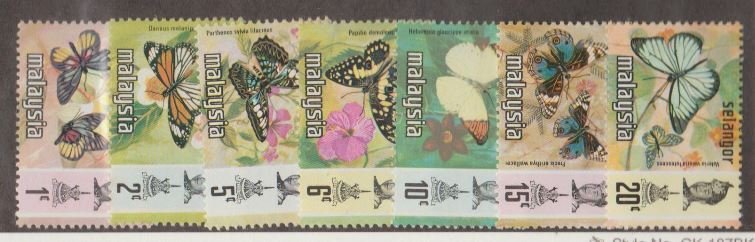 Malaysia - Selangor Scott #128-134 Stamp - Mint NH Set