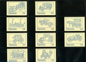 Canada 50c booklets SB79 set of 10 depicting history of post office and i Stamps