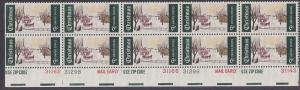 1384 Christmas Plate Block MNH