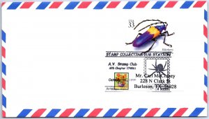 US SPECIAL EVENT COVER POSTMARK STAMP COLLECTING STA ELDERBERRY BUG BURLESPON TX