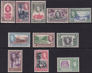 Sc# 115 / 126 British Honduras 1938 KGVI portrait type full set MLH CV $80.40